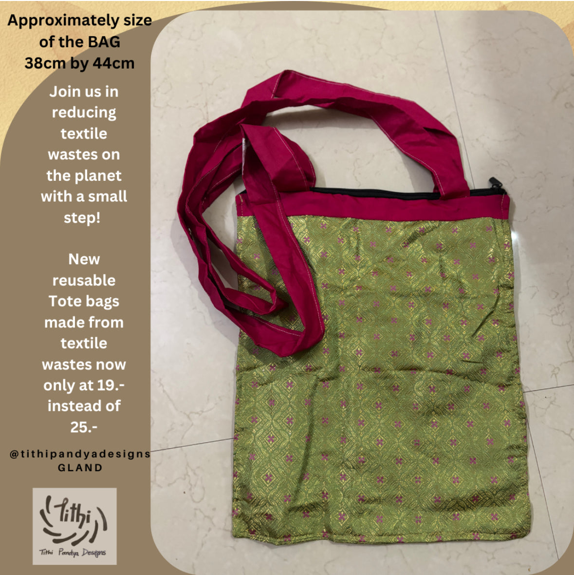 Reusable tote bag