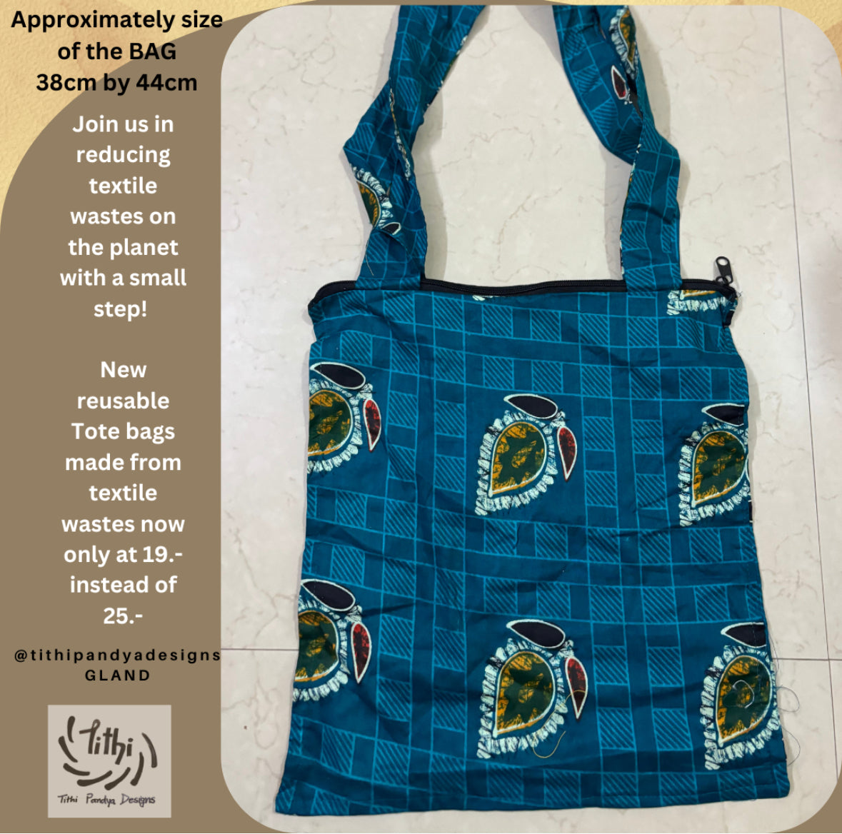 Reusable tote bag