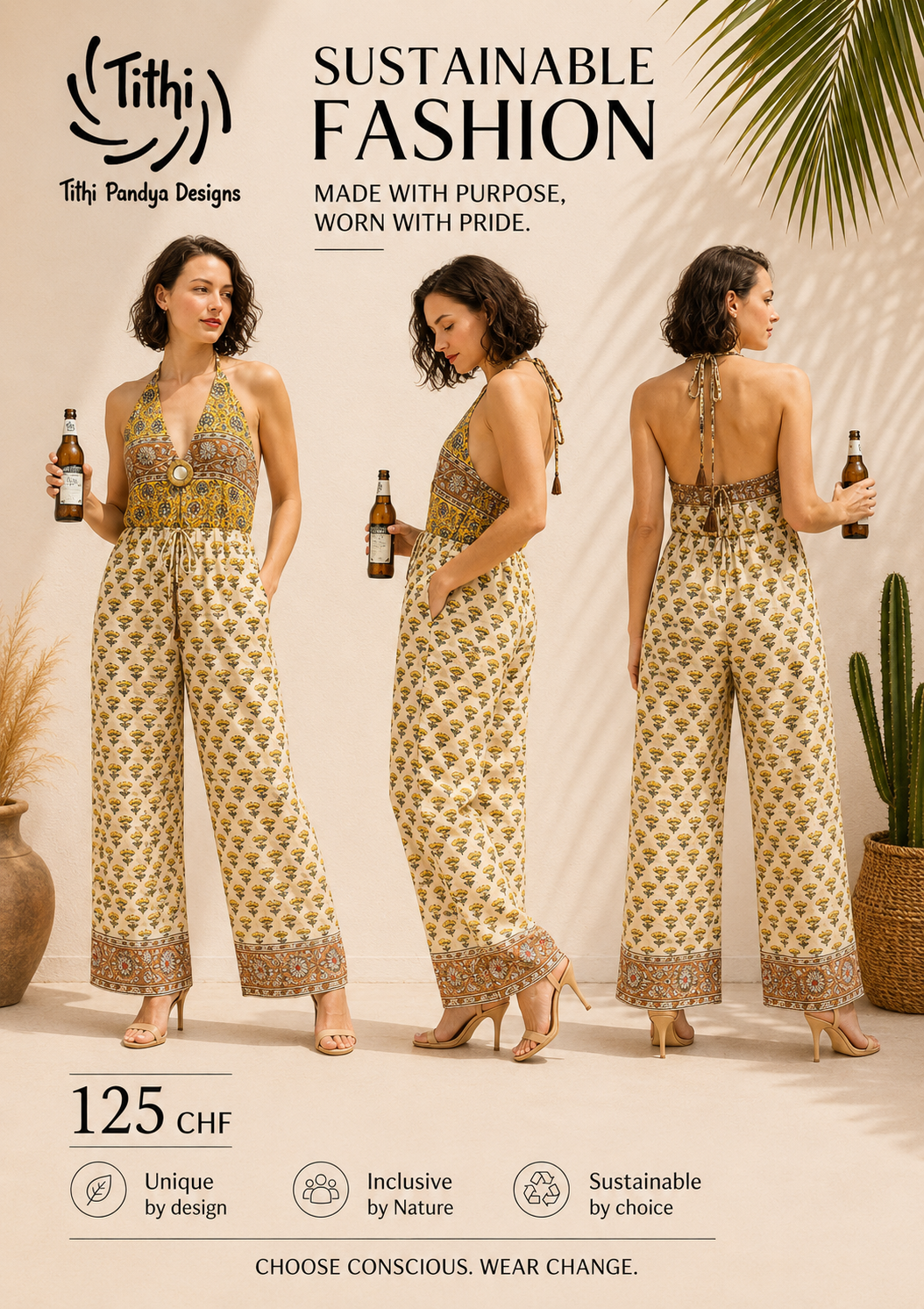 Pure Cotton Saree Jumpsuit