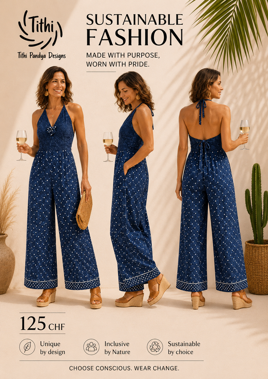 Pure Cotton Saree Jumpsuit