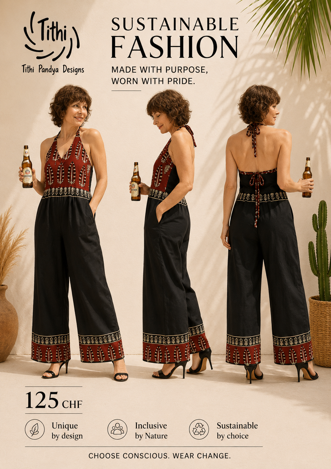 Pure Cotton Saree Jumpsuit