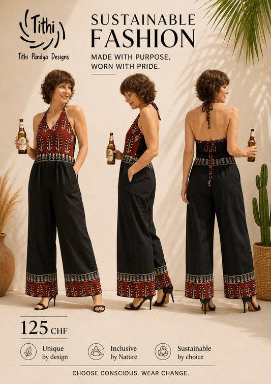 Pure Cotton Saree Jumpsuit