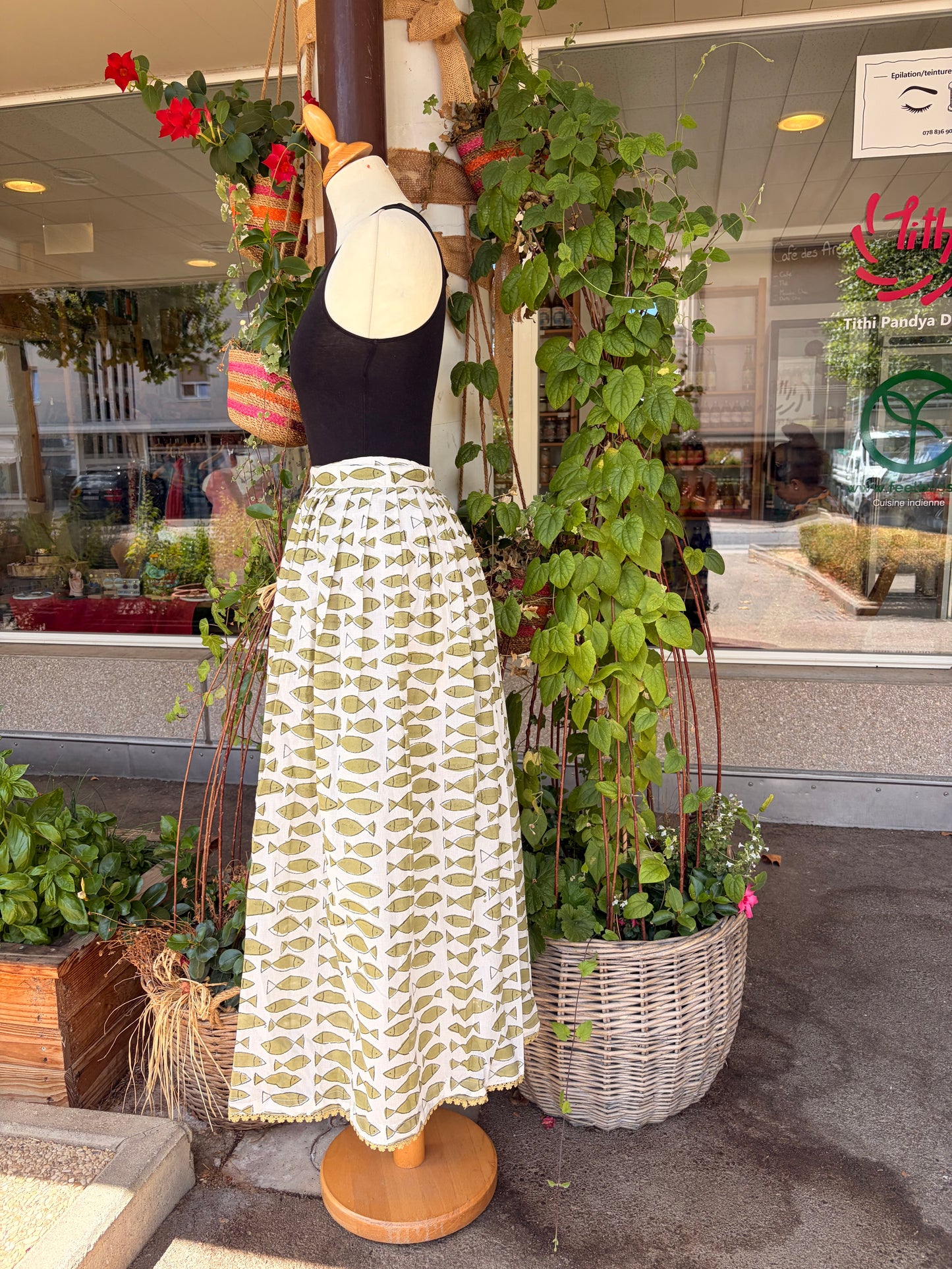 Wrap Around Patchwork Maxi Skirt made of saree