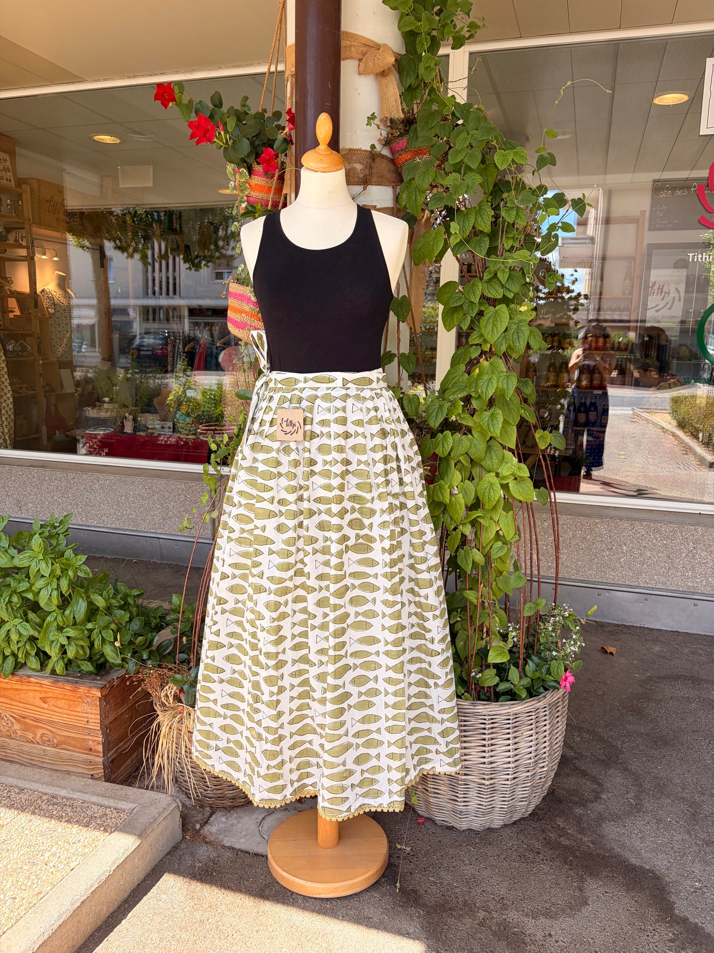 Wrap Around Patchwork Maxi Skirt made of saree