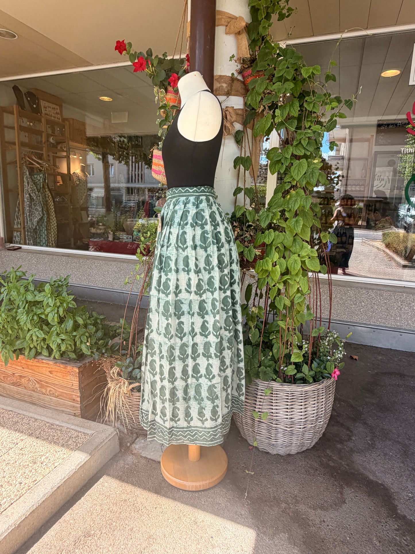 Wrap Around Patchwork Maxi Skirt made of saree (Copy)