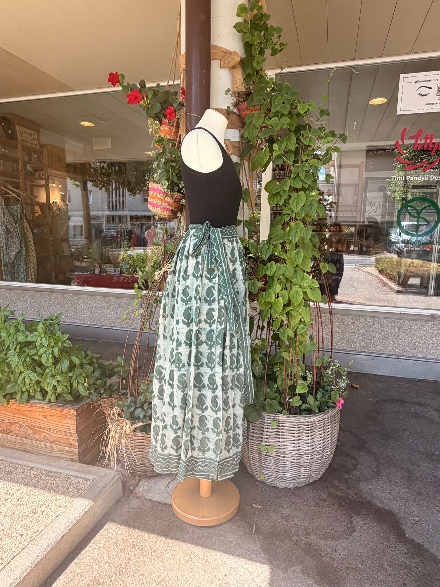 Wrap Around Patchwork Maxi Skirt made of saree (Copy)