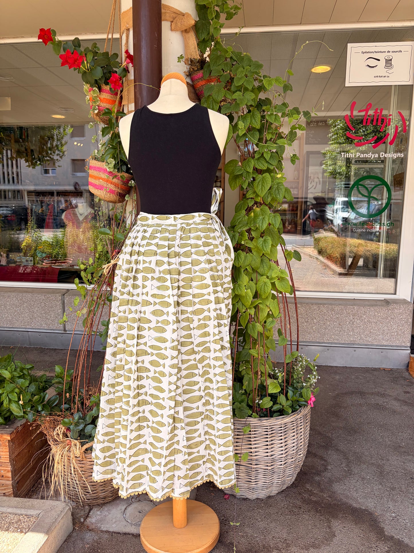 Wrap Around Patchwork Maxi Skirt made of saree