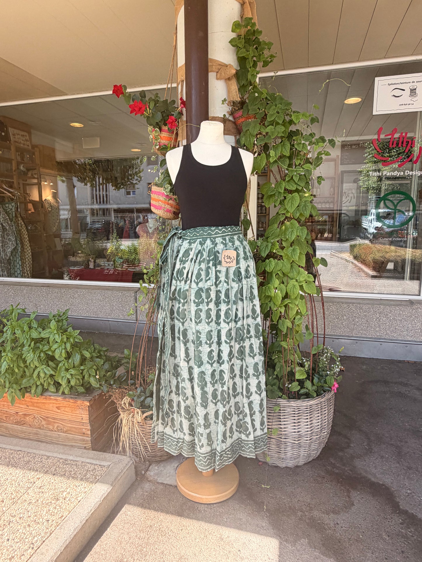 Wrap Around Patchwork Maxi Skirt made of saree (Copy)