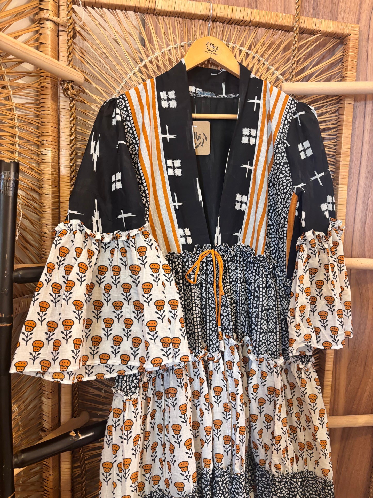 Pure Cotton Hand Block Print Boho Cardigan | Fair Trade | One Size (Copy)