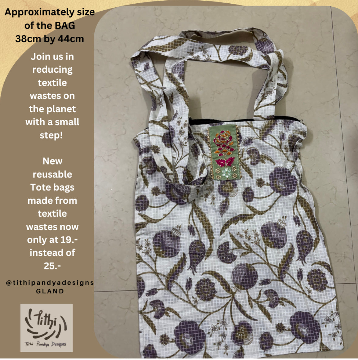 Reusable tote bag