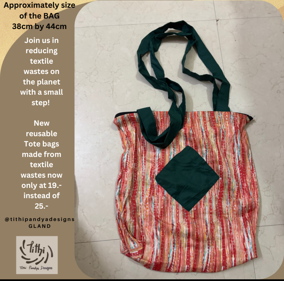 Reusable tote bag