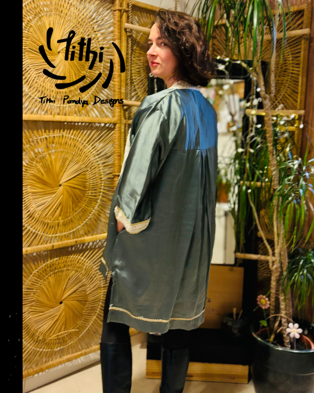 Satin shirt dress