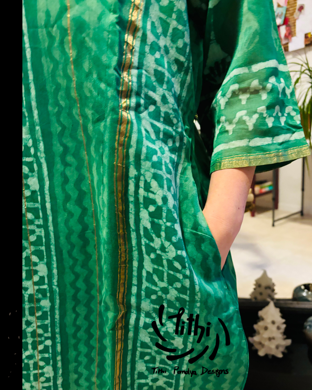 Chanderi silk dress