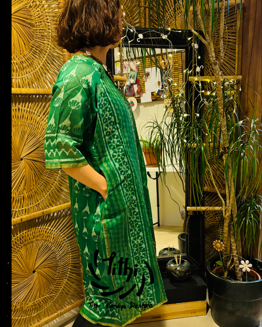 Chanderi silk dress
